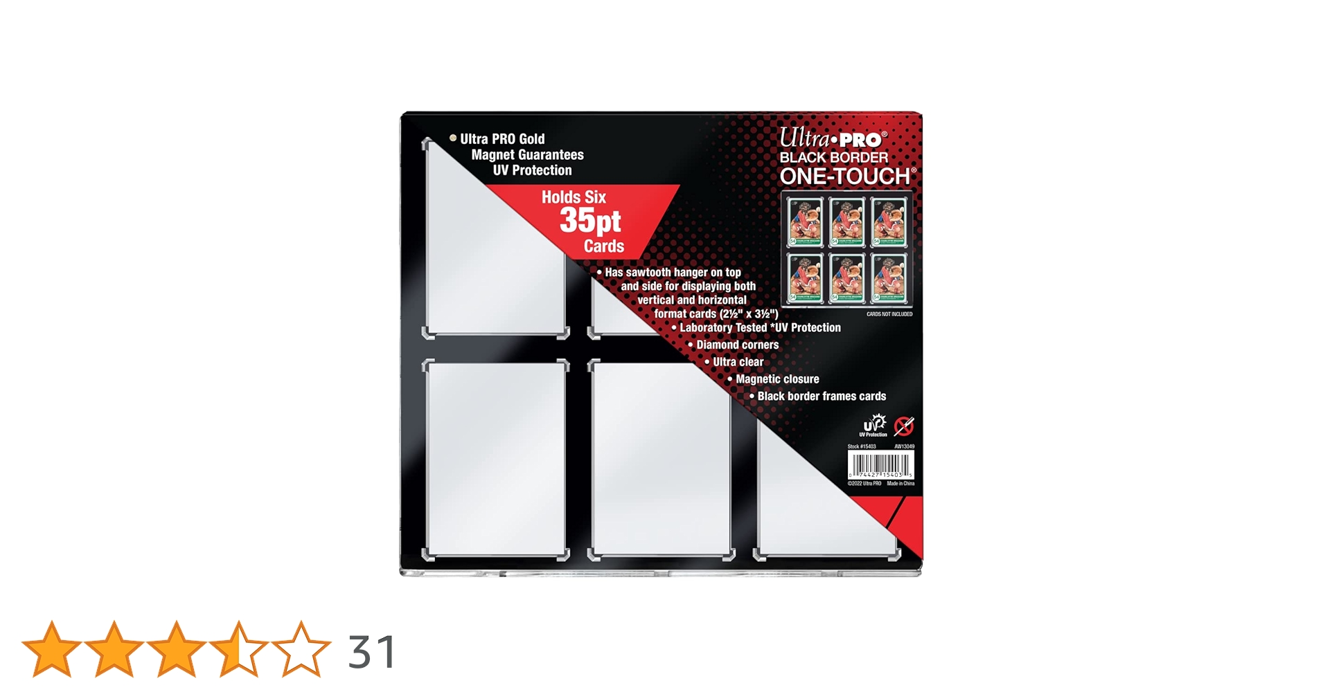 Ultra PRO - Black Border ONE-Touch 6 Graded Card Display